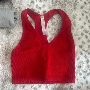 Free People Red Ribbed top